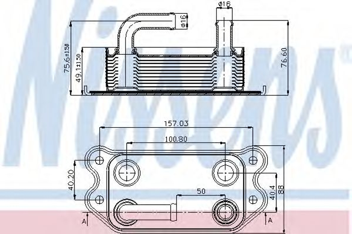 Радиатор масляный FORD /VOLVO (выр-во Nissens) Nissens (90714) - изображение 1