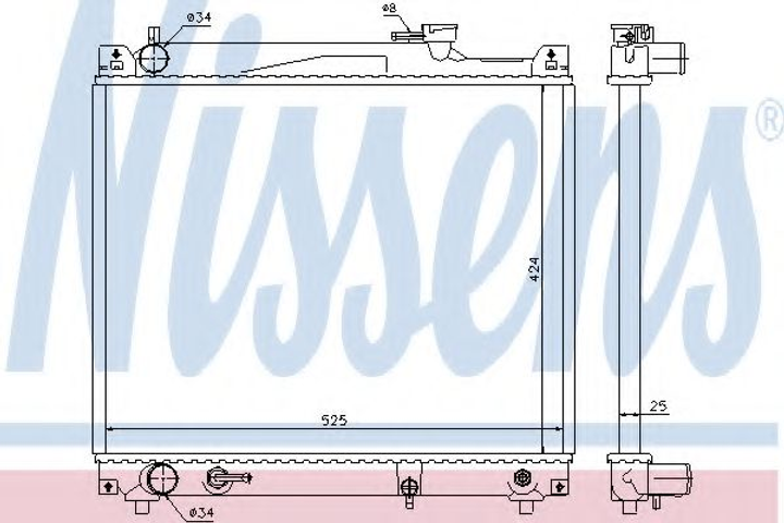 Радиатор охлаждения SUZUKI GRAND VITARA (выр-во Nissens) Nissens (64159) - изображение 1