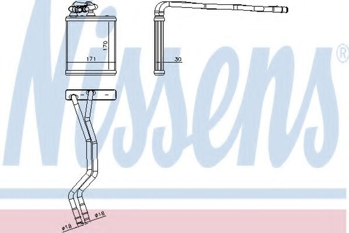 Радиатор обогревателя FORD FIESTA (2009) (выр-во Nissens) Nissens (71771) - изображение 1