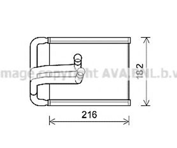 Радиатор обогревателя HYUNDAI TUCSON (выр-во AVA) Ava (HYA6254) - изображение 1