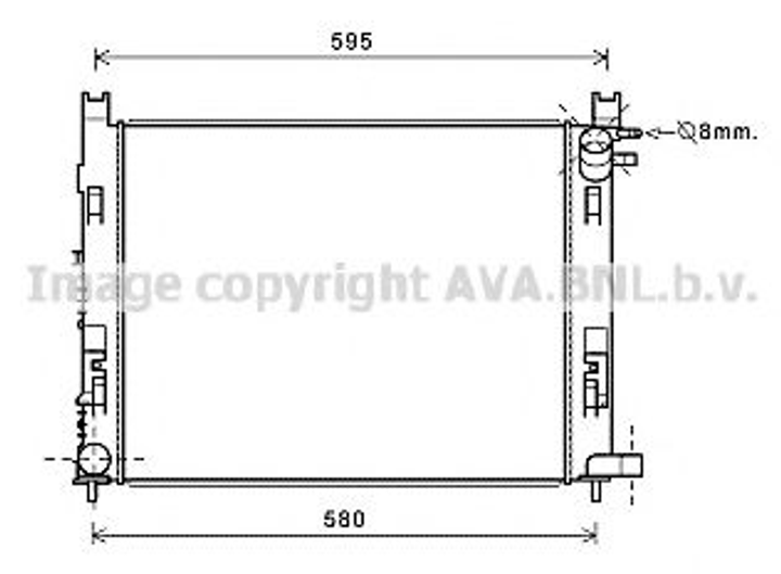 Радиатор охлаждения DACIA LOGAN/ CLIO/ DOKKER (Ava) Ava (DAA2007) - изображение 1