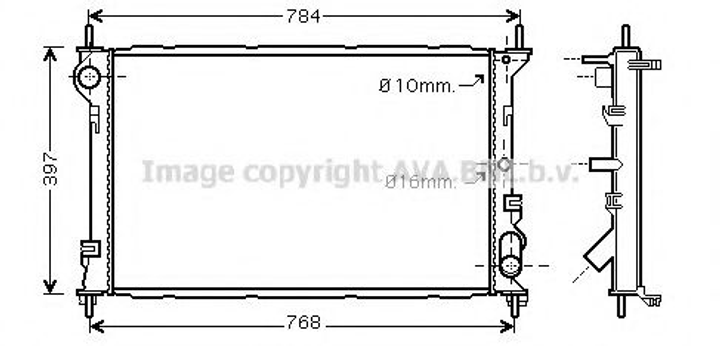 Радіатор охолодження двигуна TRANS CONN 18i/18TDCi 04- (Ava) Ava (FDA2411) - зображення 1