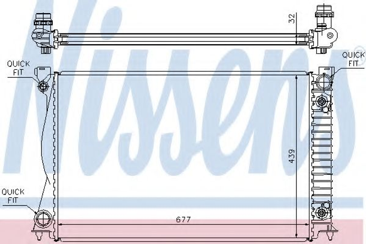 Радиатор (выр-во Nissens) Nissens (60233A) - изображение 1