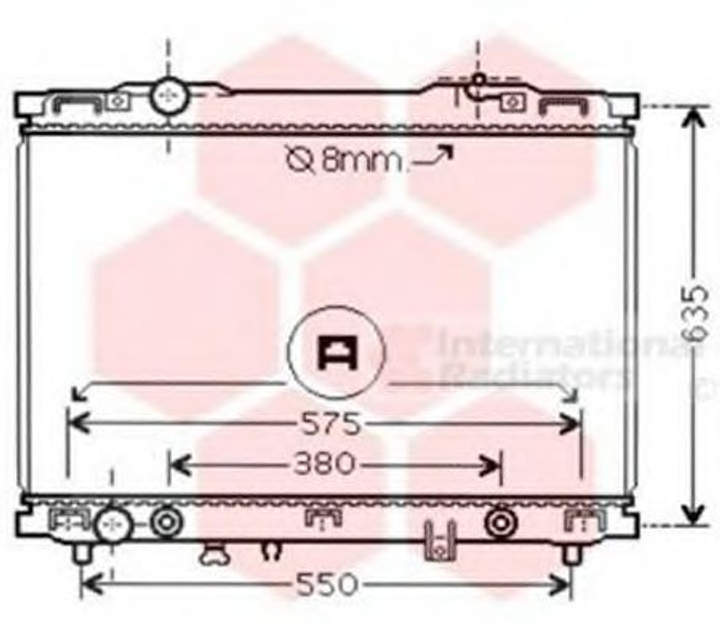 Радиатор охлаждения SORENTO 24i/35i AT 02-04(выр-во Van Wezel) Van Wezel (83002057) - изображение 1