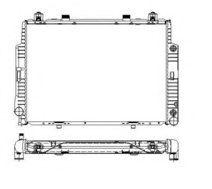 Радіатор охолодження двигуна MERCEDES 600 91- (вир-во NRF) NRF (55320) - зображення 1