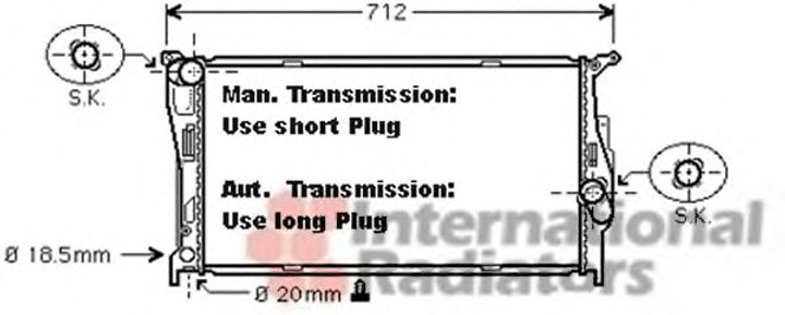 Радиатор охлаждения BMW 1/3SER E87/90 DIES 04- (выр-во Van Wezel) Van Wezel (06002293) - изображение 1