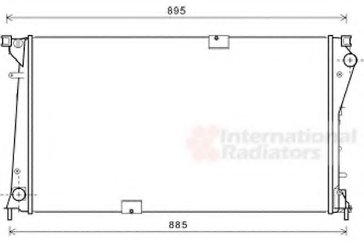 Радиатор охлаждения Trafic VI 2.5 DCi 08/06- трубчатые (выр-во Van Wezel) Van Wezel (43002490) - изображение 1