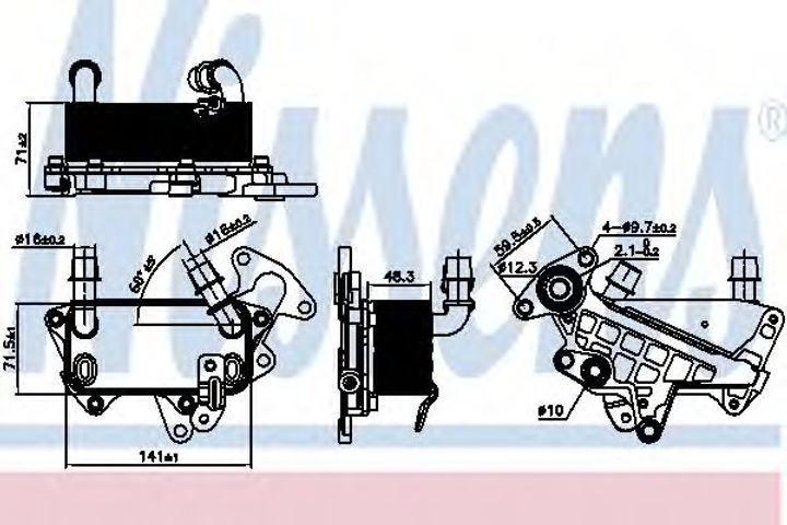 Радіатор масляний SKODA OCTAVIA II (1Z) (04-) 1.8 TSI (вир-во Nissens) Nissens (90732) - зображення 1