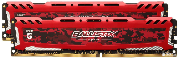 Pamięć Crucial DDR4-2400 16384MB PC4-19200 (Kit of 2x8192) Ballistix Sport LT Red (BLS2C8G4D240FSE) - obraz 1