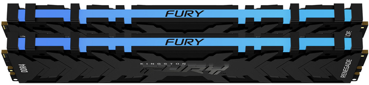 Оперативна пам'ять Kingston Fury DDR4-3600 65536 MB PC4-28800 (Kit of 2x32768) Renegade RGB 2Rx8 Black (KF436C18RBAK2/64) - зображення 2