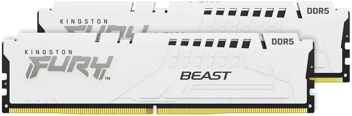 Pamięć Kingston Fury DDR5-5200 32768MB PC5-41600 (Kit of 2x16384) Beast White (KF552C40BWK2-32) - obraz 2