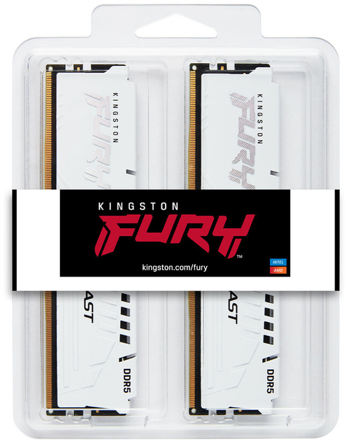 Оперативна пам'ять Kingston Fury DDR5-5200 32768MB PC5-41600 (Kit of 2x16384) Beast White (KF552C40BWK2-32) - зображення 5