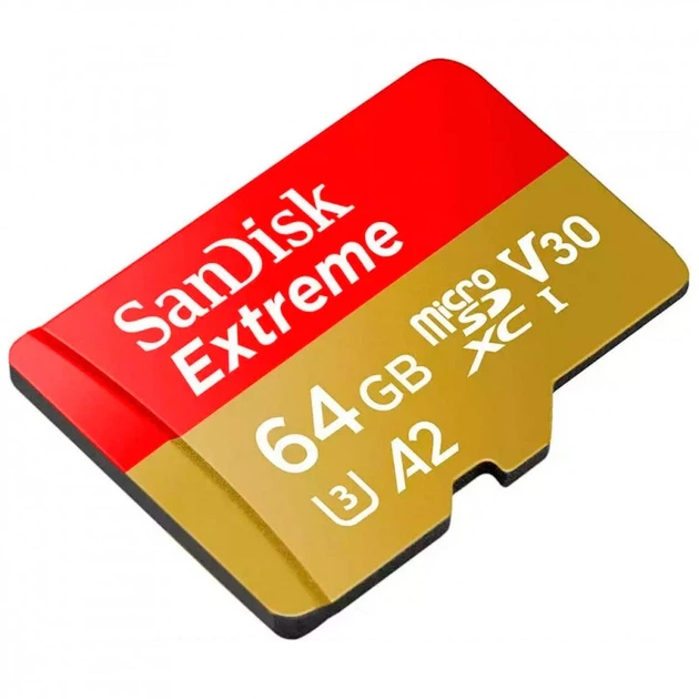 Карта памяти SanDisk 64GB microSD class 10 UHS-I Extreme For Action Cams and Dro (SDSQXAH-064G-GN6AA) - изображение 4
