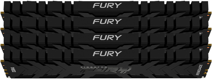 Оперативная память Kingston Fury DDR4-3200 32768MB PC4-25600 (Kit of 4x8192) Renegade Black (KF432C16RBK4/32) - изображение 2