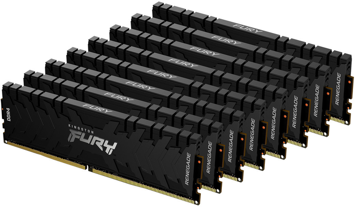 Оперативная память Kingston Fury DDR4-3200 262144MB PC4-25600 (Kit of 8x32768) Renegade Black (KF432C16RBK8/256) - изображение 1
