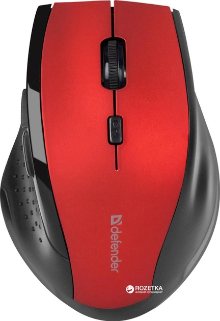 Миша Defender Accura MM-365 Wireless Red (52367) - зображення 1