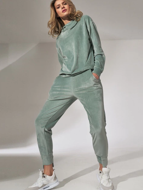 Bluza damska z kapturem elegancka Figl M745 S Miętowa (5902194386715) - obraz 5