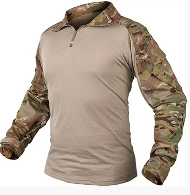 Боевая тактическая военная рубашка зсу multicam мужская с налокотниками IDOGEAR G3 Combat, 5248664-XXL - изображение 1