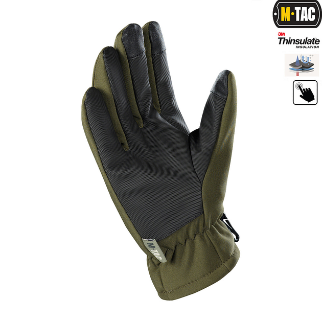 M-Tac рукавички Soft Shell Thinsulate Olive M - зображення 2