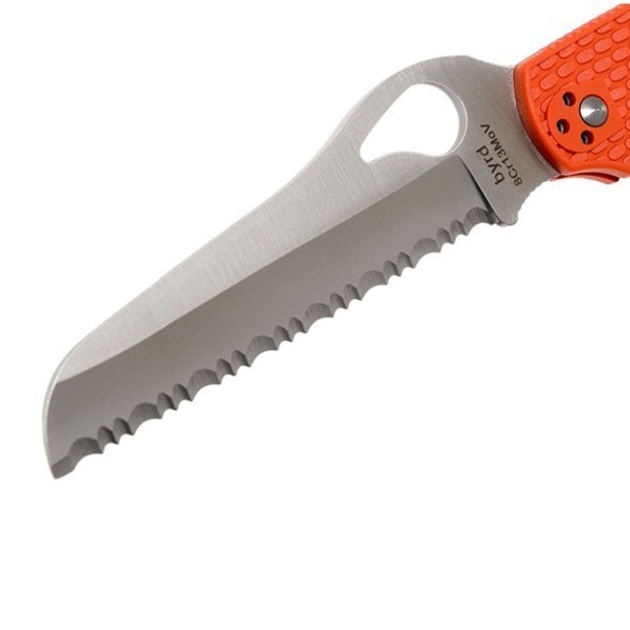 Нож складной Spyderco Byrd Large Rescue 2, серрейтор Orange тип замка Back Lock BY17SOR2 - изображение 2