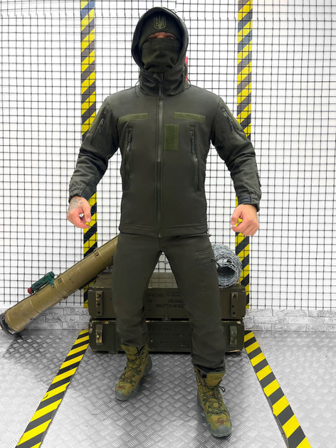 Тактический костюм олива SoftShell 5в1 олива размер 2XL - изображение 1