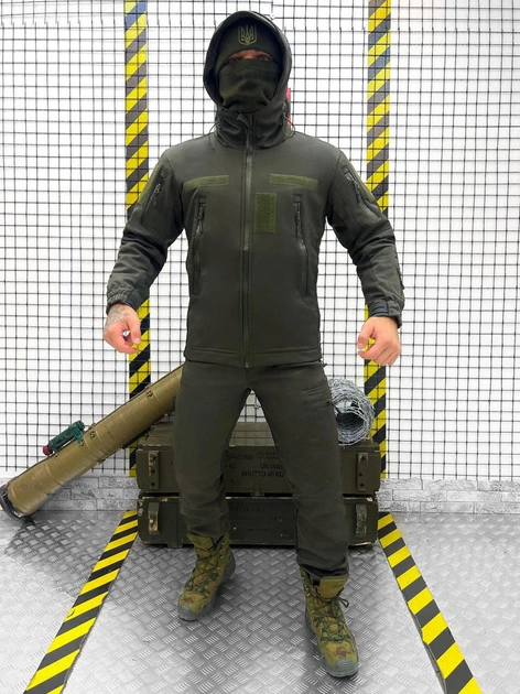 Тактический костюм олива SoftShell 5в1 олива размер M - изображение 1