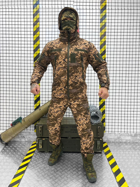 Тактический костюм пиксель SoftShell 5в1 размер M - изображение 1