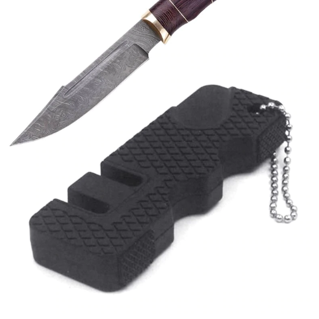 Портативная точилка для ножей с двумя отделениями Pike Manufacturing черная. - изображение 1