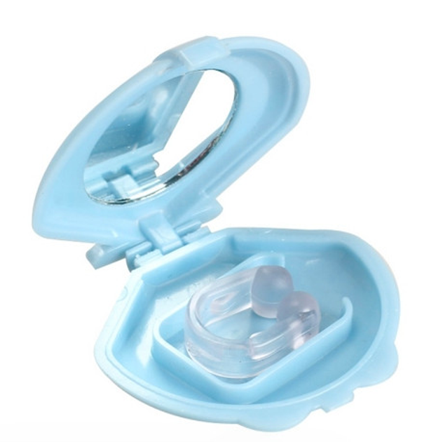 Силіконовий магнітний затискач для носа проти хропіння Pike Manufacturing синій. - зображення 1