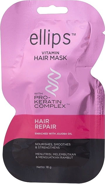 Маска для волосся "Відновлення волосся" з Про-Кератиновим комплексом - Ellips Vitamin Hair Mask Hair Repair 120g (18g, 120g) (933600-1187916-2) - Фото 1 Маска для волосся "Відновлення волосся" з Про-Кератиновим комплексом - Ellips Vitamin Hair Mask Hair Repair 120g (18g, 120g) (933600-1187916-2) - зображення 1