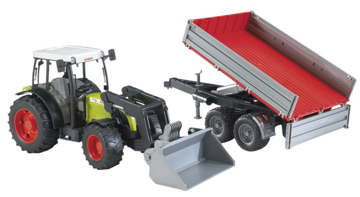 Трактор Bruder 02112 CLAAS Nectis 267 F Frontloader and Trailer (4001702021122) - зображення 3