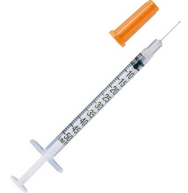 Инсулиновые шприцы Becton Dickinson Jeringa-Aguja Bd Insulina 0.30 мм x 8 мм 0.5 мл 10 шт (382904825010) - изображение 1