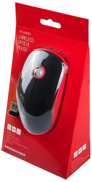 Mysz Modecom MC-WRM113 Wireless Black/Red (M-MC-WRM113-150) - obraz 5