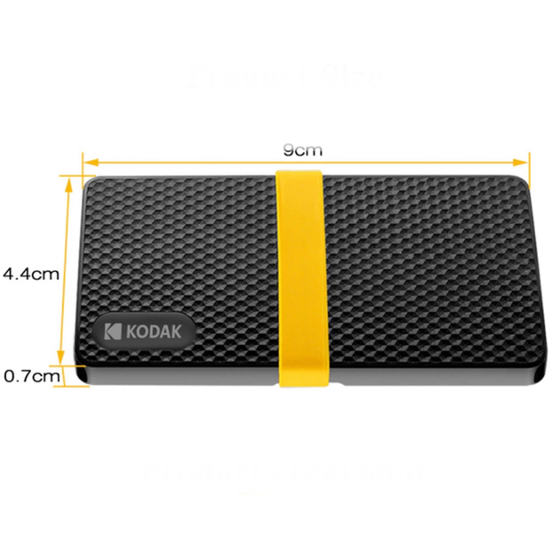 Внешний SSD накопитель Kodak X200 512Gb USB 3.1 Black + кейс - изображение 3