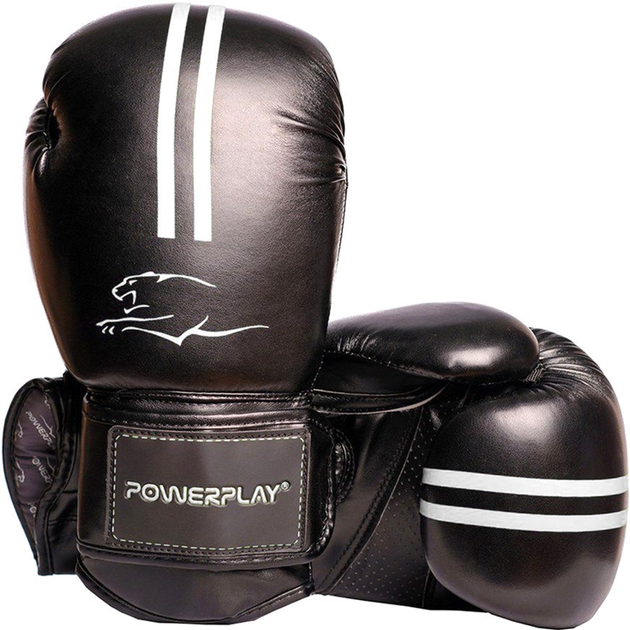 Боксерские перчатки PowerPlay 3016 14 унций Black/White (PP_3016_14oz ...