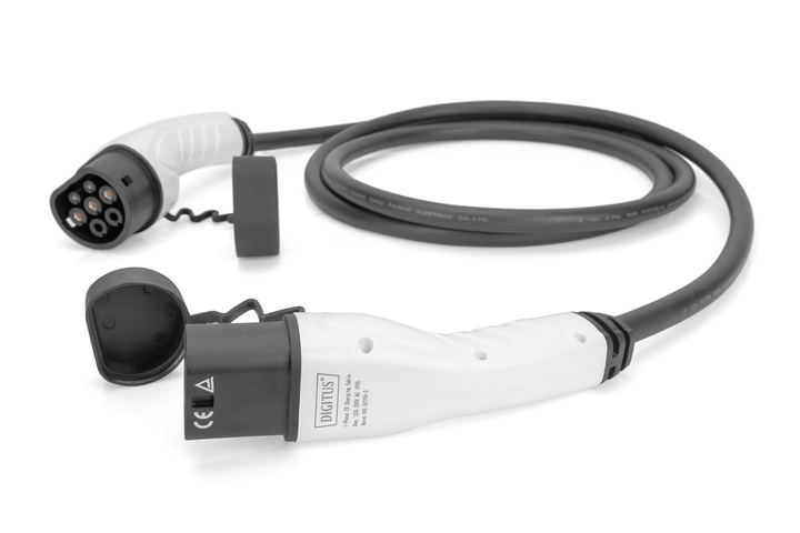 Kabel DIGITUS do ładowania pojazdów elektrycznych EV/PHEV, Typ2-Typ2, trójfazowy 400V, 32A, 22kW, 7.5 m (DK-3P32-075) - obraz 3