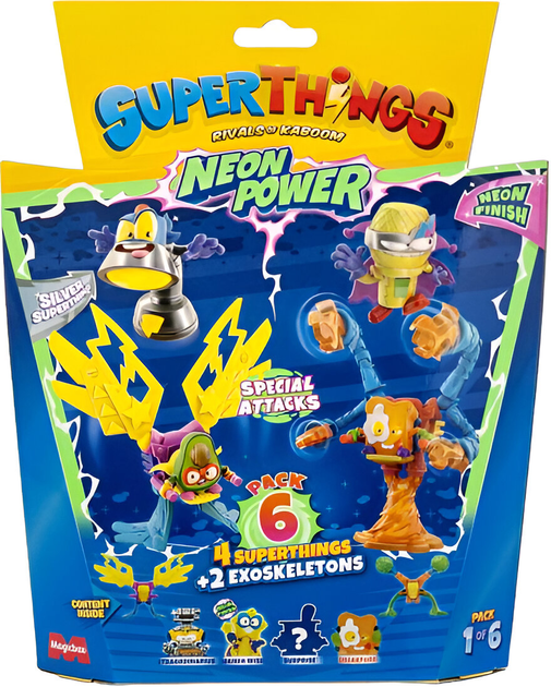 Набір фігурок Magic Box Super Things Neon Power (8431618023488) - зображення 1