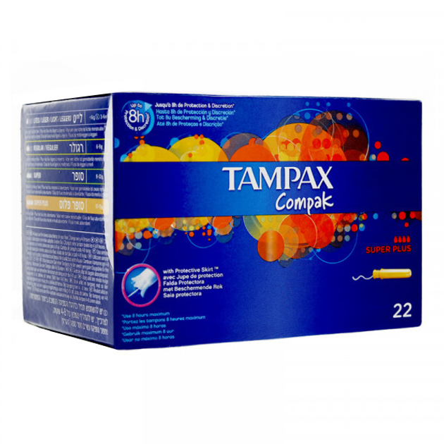 Tampony Tampax Compak Super Plus 22 szt (4015400715290) - obraz 1