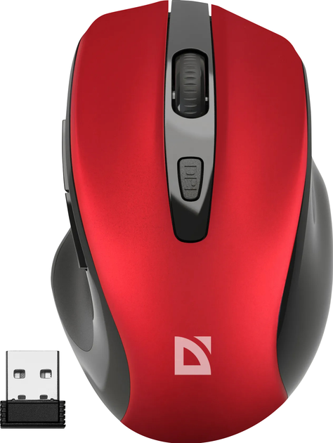 Мышь Defender Prime MB-053 Wireless Red (4745090821819) - изображение 1