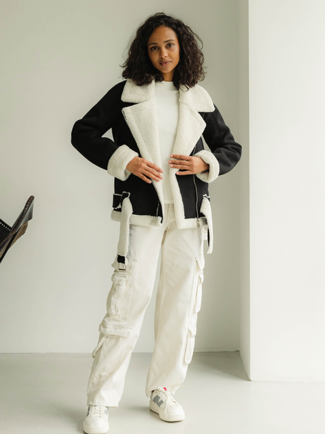 Дубленка из искусственной кожи женская Seventeen 2090.5498 L-XL Черная (Sev2000000183893) 