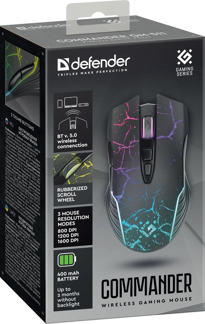 Мышь Defender Commander GM-511 Wireless Black (4714033525572) - изображение 7