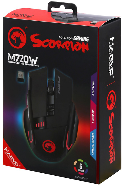 Mysz Marvo M720W Wireless Black (6932391909089) - obraz 5