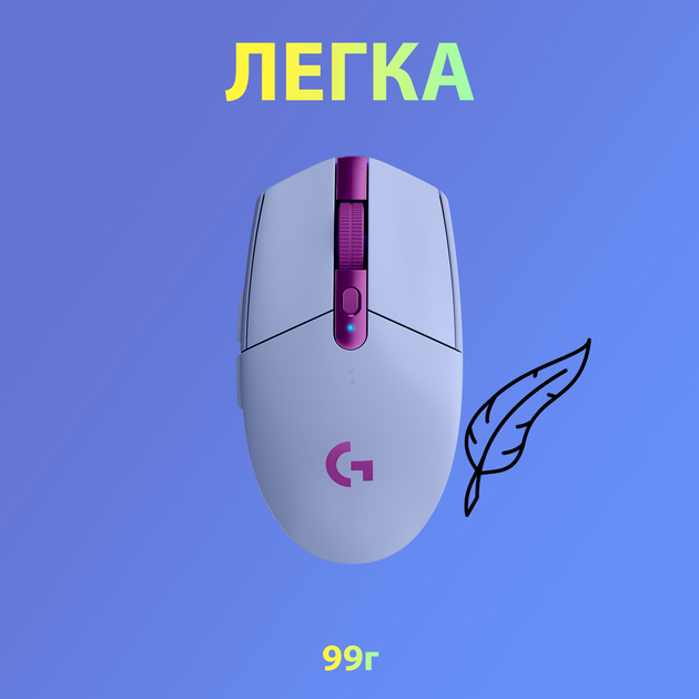 Mysz Logitech G305 Wireless Lilac (910-006022) - obraz 5