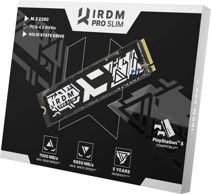 SSD диск Goodram IRDM Pro SLIM 4TB M.2 2280 PCIe 4.0 x4 NVMe 3D NAND TLC (IRP-SSDPR-P44S-4K0-80) - зображення 3