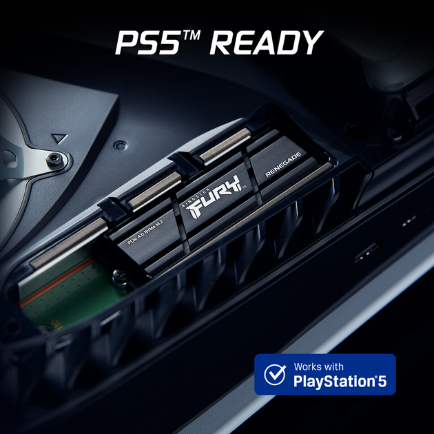 Dysk SSD Kingston FURY Renegade with Heatsink 4TB NVMe M.2 2280 PCIe 4.0 x4 3D NAND TLC (SFYRDK/4000G) - obraz 5