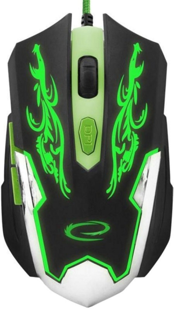 Миша Esperanza MX405 Cyborg USB Black/Green (5901299925461) - зображення 1
