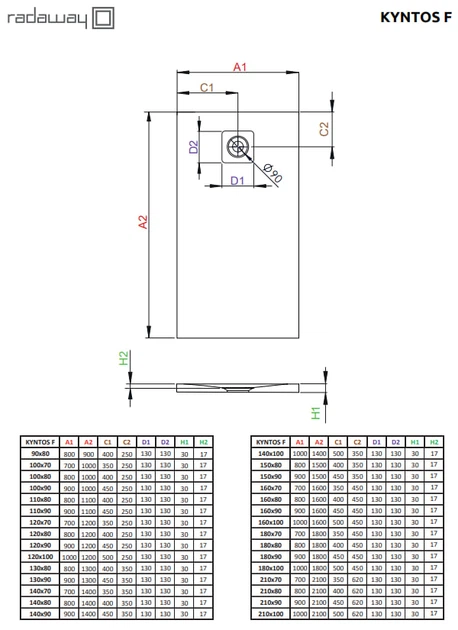 Душевой поддон Radaway Kyntos F 1100x800x30 цемент - изображение 3