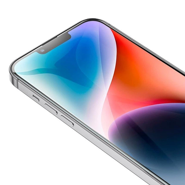 Защитное стекло для iPhone&nbsp;15 6.1" с бортикам HOCO 9D large arc dustproof glass - изображение 4