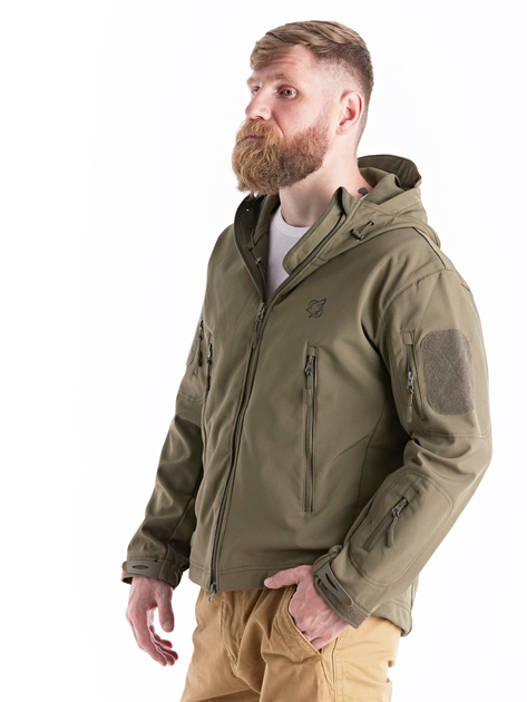 Зимняя тактическая куртка Eagle Soft Shell WJ-17+ с флисом Green Olive M - изображение 2