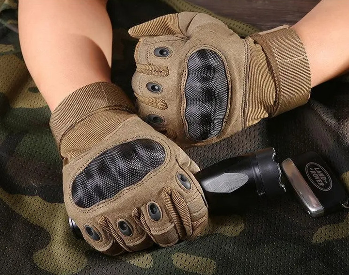 Перчатки защитные на липучке FQ20T001 Песочный XL (Kali) - изображение 2